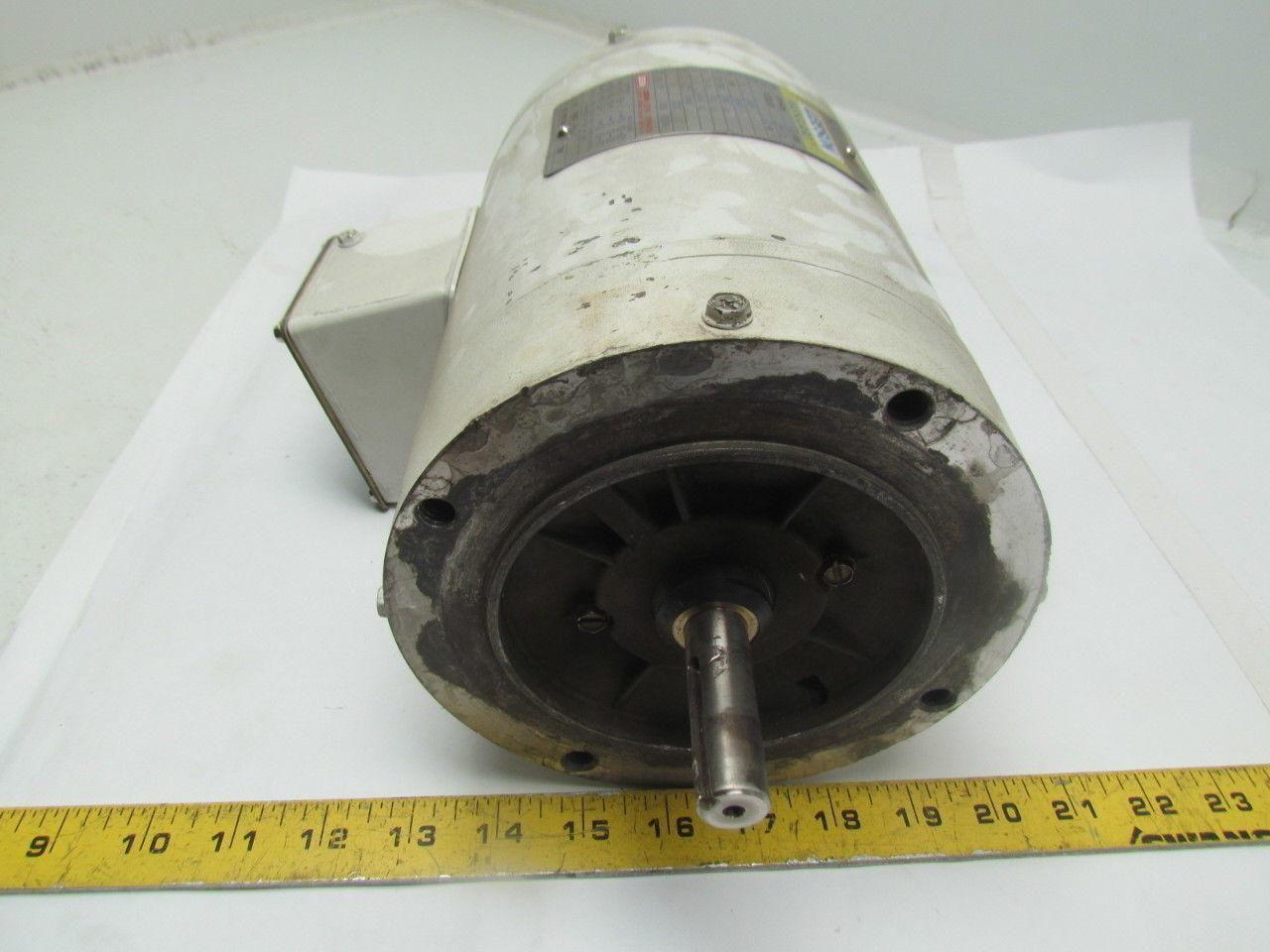 Leeson C6T34VC2H Washdown Electric Motor 1HP 230/460V 3PH 3450RPM 56C