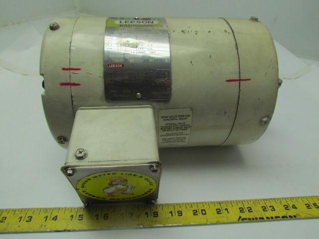 Leeson C6T34VC2H Washdown Electric Motor 1HP 230/460V 3PH 3450RPM 56C