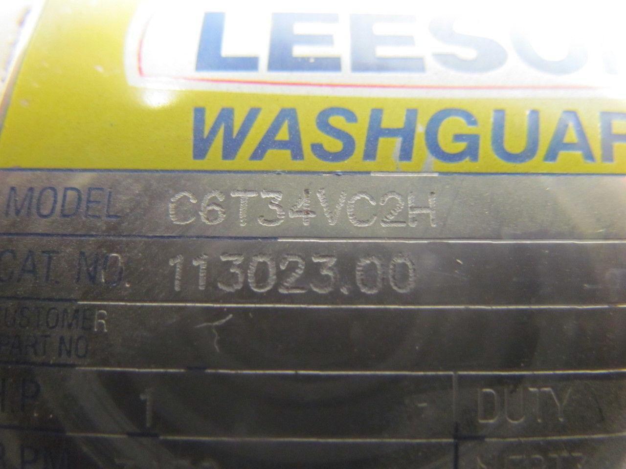 Leeson C6T34VC2H Washdown Electric Motor 1HP 230/460V 3PH 3450RPM 56C