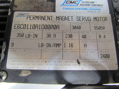 Cleveland Machine E6C0110A1D0000A Vintage Brushless Permanet Magnet Servo Motor