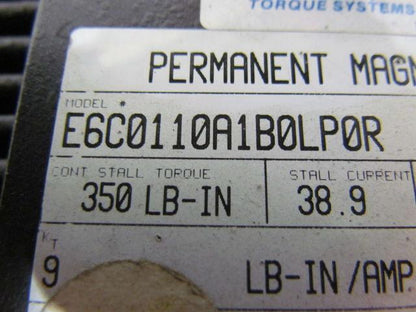 Cleveland Machine E6C0110A1B0LP0R Vintage Brushless Permanet Magnet Servo Motor