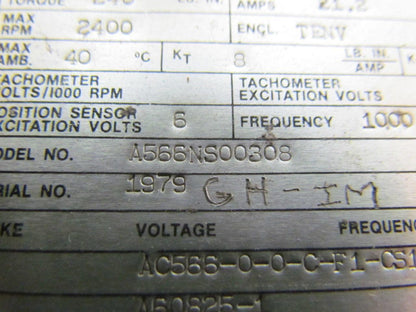 Contraves A566N500308 Vintage Brushless Permanent Magnet Servomotor