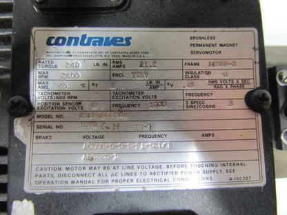 Contraves A566N500308 Vintage Brushless Permanent Magnet Servomotor