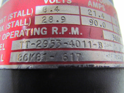 Kollmorgen TT2953-4011-B 3000RPM Max Cont(Stall) 22LB/FT Servo Motor