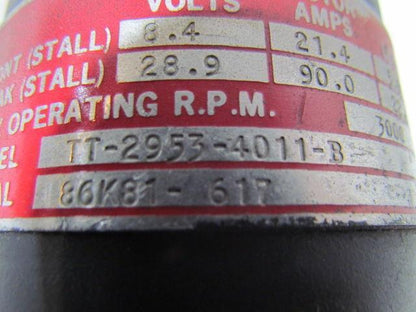 Kollmorgen TT2953-4011-B 3000RPM Max Cont(Stall) 22LB/FT Servo Motor