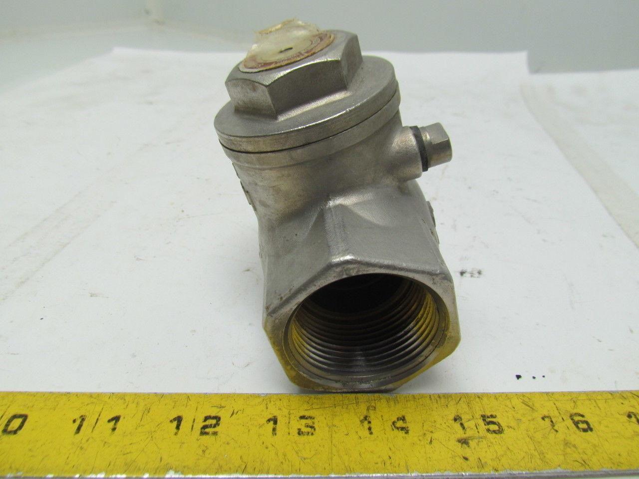 Sharpe 316 Stainless Swing Gate Check Valve 200PSI Water Oil Gas 1-1/4" NPT