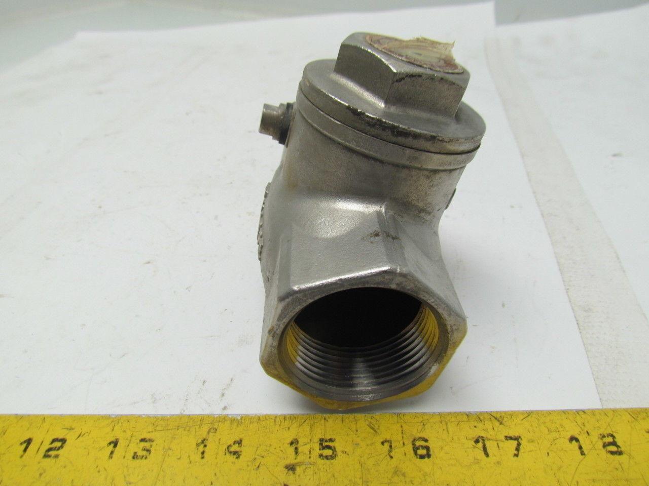 Sharpe 316 Stainless Swing Gate Check Valve 200PSI Water Oil Gas 1-1/4" NPT