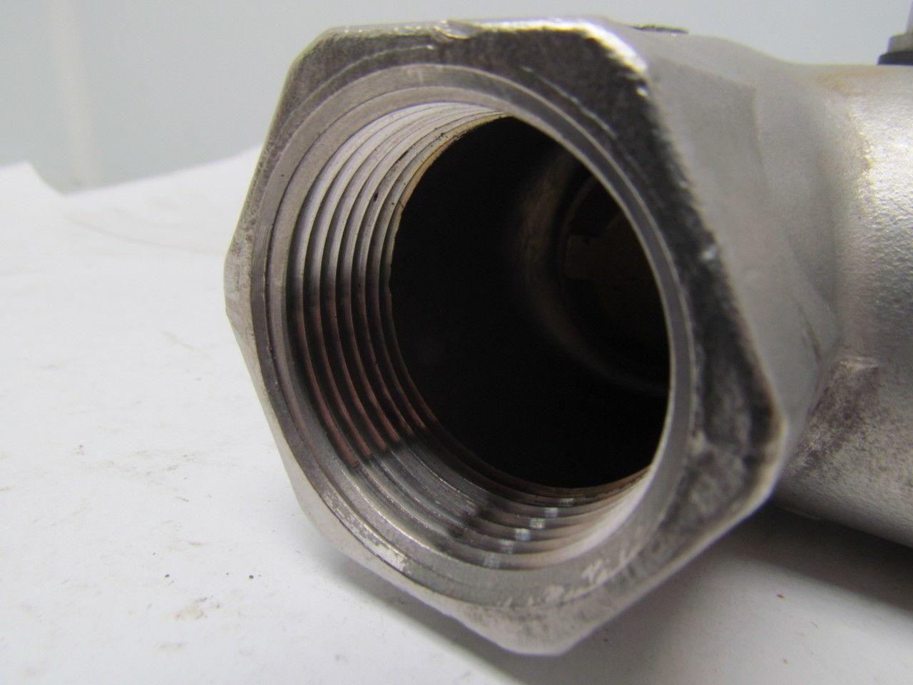 Sharpe 316 Stainless Swing Gate Check Valve 200PSI Water Oil Gas 1-1/4" NPT