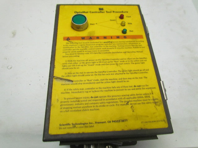 STI OMC-2-120-GM4 Optomat Controller Safety Light Curtain w/4-Mat Connector