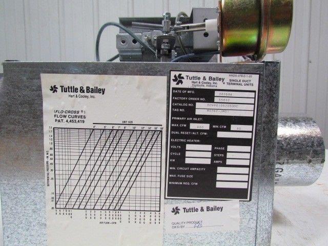 Tuttle & Bailey SDV P0105205OOC Single Duct 400CFM Terminal Unit Internal Damper