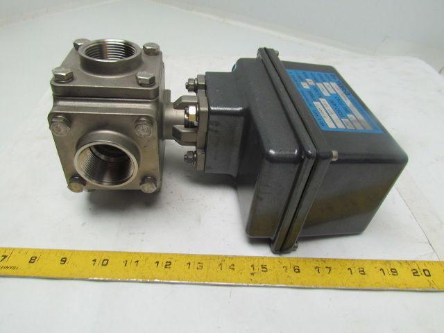 BI-TORQ IS3WT12300EA4 Electrically Actuated Full Port SS Ball Valve 1-1/4" NPT