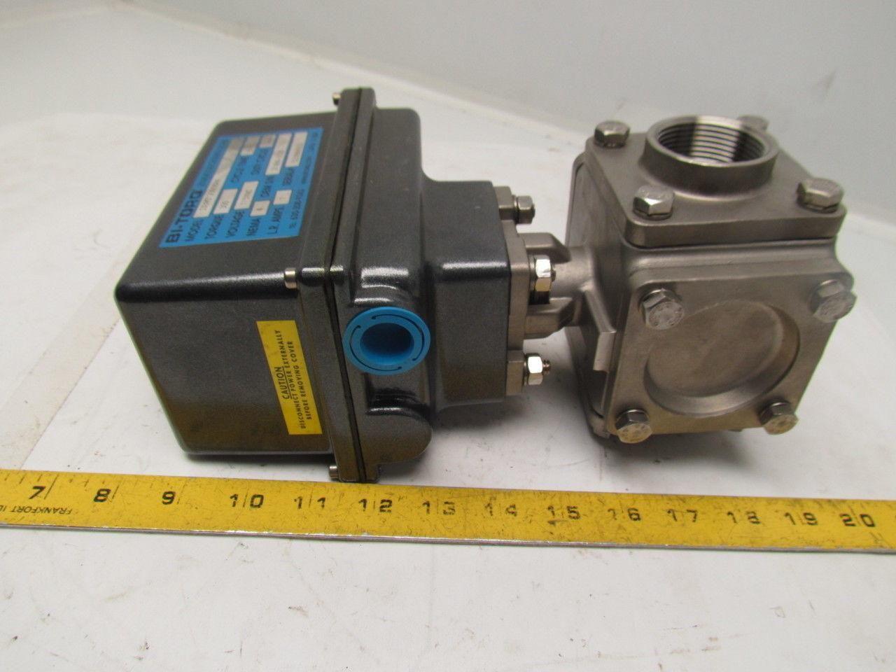 BI-TORQ IS3WT12300EA4 Electrically Actuated Full Port SS Ball Valve 1-1/4" NPT