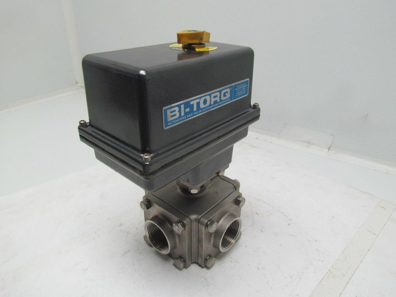 BI-TORQ IS3WT12300EA4 Electrically Actuated Full Port SS Ball Valve 1-1/4" NPT