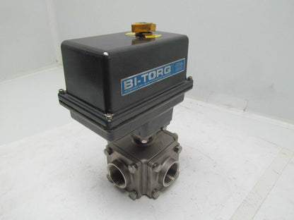 BI-TORQ IS3WT12300EA4 Electrically Actuated Full Port SS Ball Valve 1-1/4" NPT