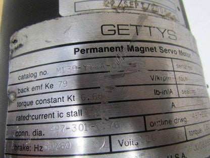 Gettys M139-YY3A-0YOY-17 120V Servo Motor Permanet Magnet