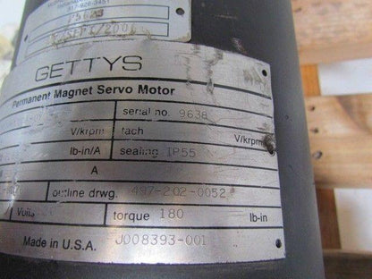 Gettys M139-YY3A-0YOY-17 120V Servo Motor Permanet Magnet