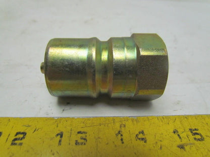 Dynaquip 3/4"NPt Quick Coupling Hydraulic Coupler Steel Two Way Shutoff