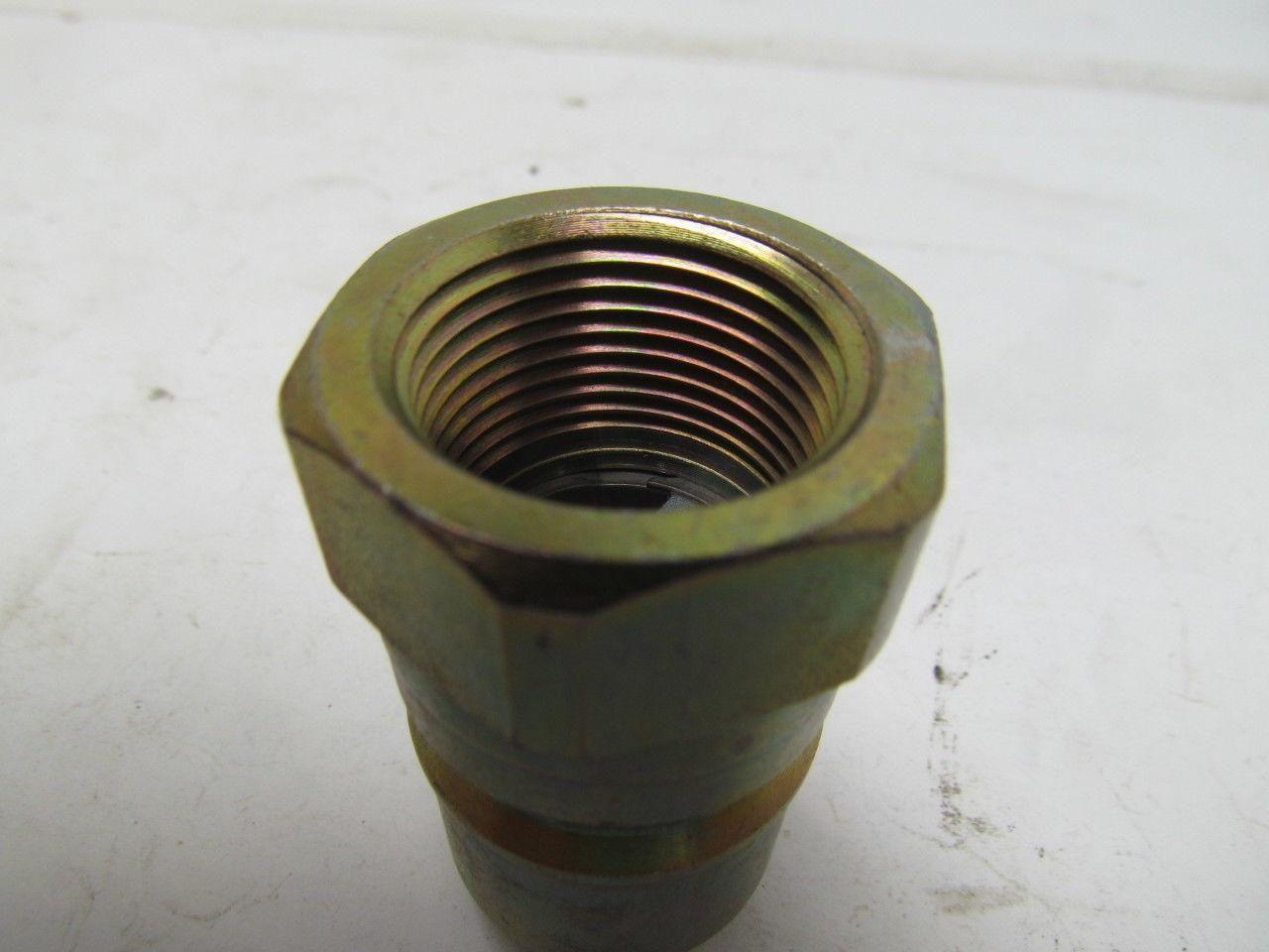 Dynaquip 3/4"NPt Quick Coupling Hydraulic Coupler Steel Two Way Shutoff