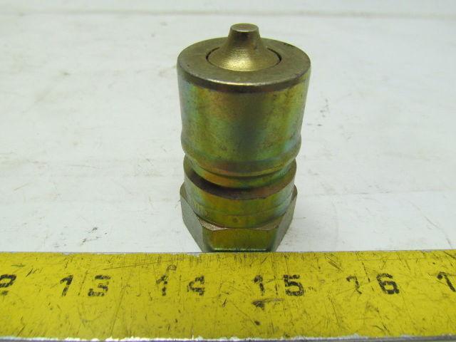 Dynaquip 3/4"NPt Quick Coupling Hydraulic Coupler Steel Two Way Shutoff