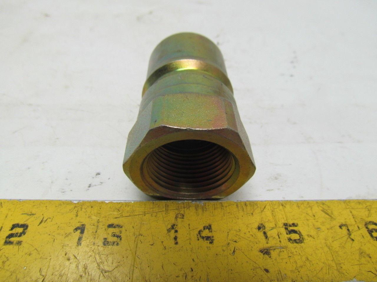 Dynaquip 3/4"NPt Quick Coupling Hydraulic Coupler Steel Two Way Shutoff