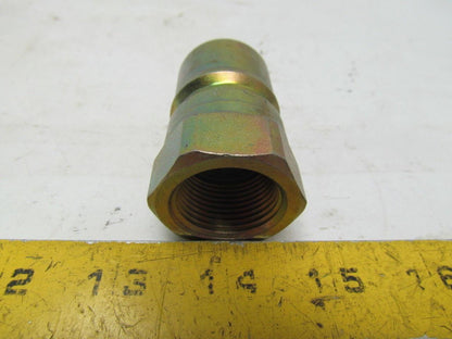 Dynaquip 3/4"NPt Quick Coupling Hydraulic Coupler Steel Two Way Shutoff