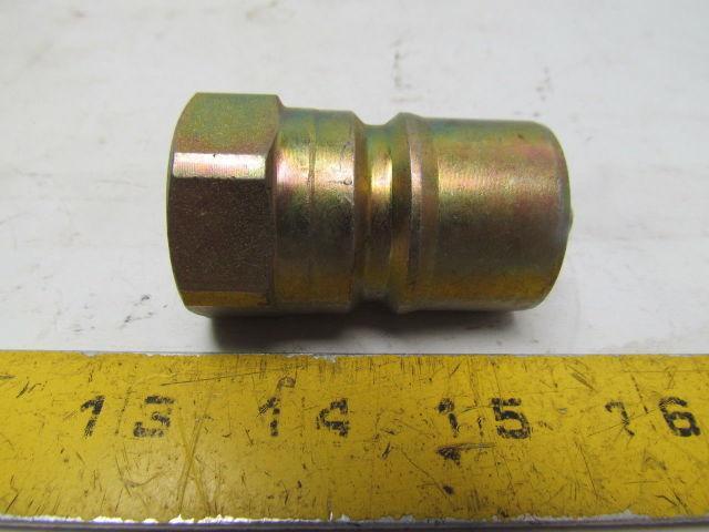 Dynaquip 3/4"NPt Quick Coupling Hydraulic Coupler Steel Two Way Shutoff
