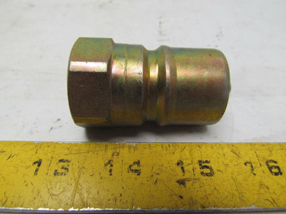 Dynaquip 3/4"NPt Quick Coupling Hydraulic Coupler Steel Two Way Shutoff