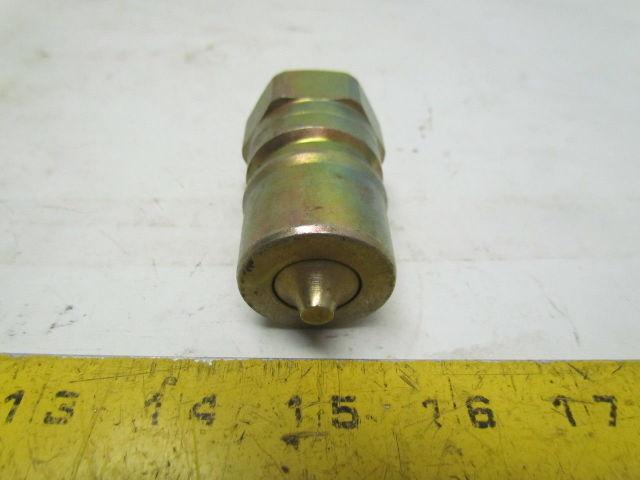 Dynaquip 3/4"NPt Quick Coupling Hydraulic Coupler Steel Two Way Shutoff