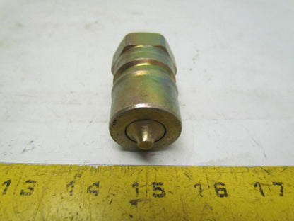 Dynaquip 3/4"NPt Quick Coupling Hydraulic Coupler Steel Two Way Shutoff