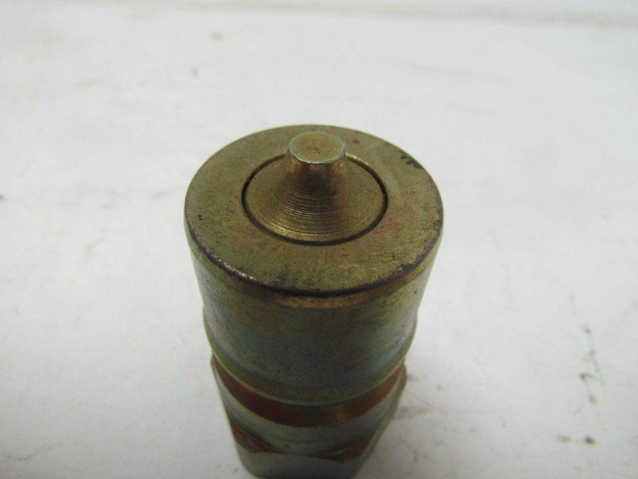 Dynaquip 3/4"NPt Quick Coupling Hydraulic Coupler Steel Two Way Shutoff