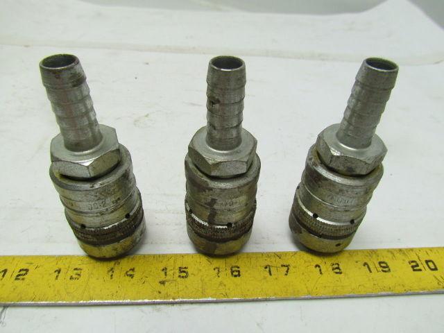 Dynaquip DC-2 1/2"NPT Quick Coupler Hydraulic Coupling Steel w/1/4" Hose Barb