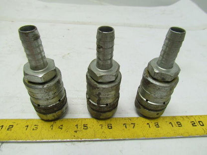 Dynaquip DC-2 1/2"NPT Quick Coupler Hydraulic Coupling Steel w/1/4" Hose Barb