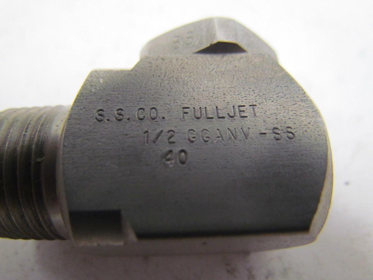 Spraying Systems GGANV-SS Vaneless Removable Cap Fulljet Spray Nozzle Size 40