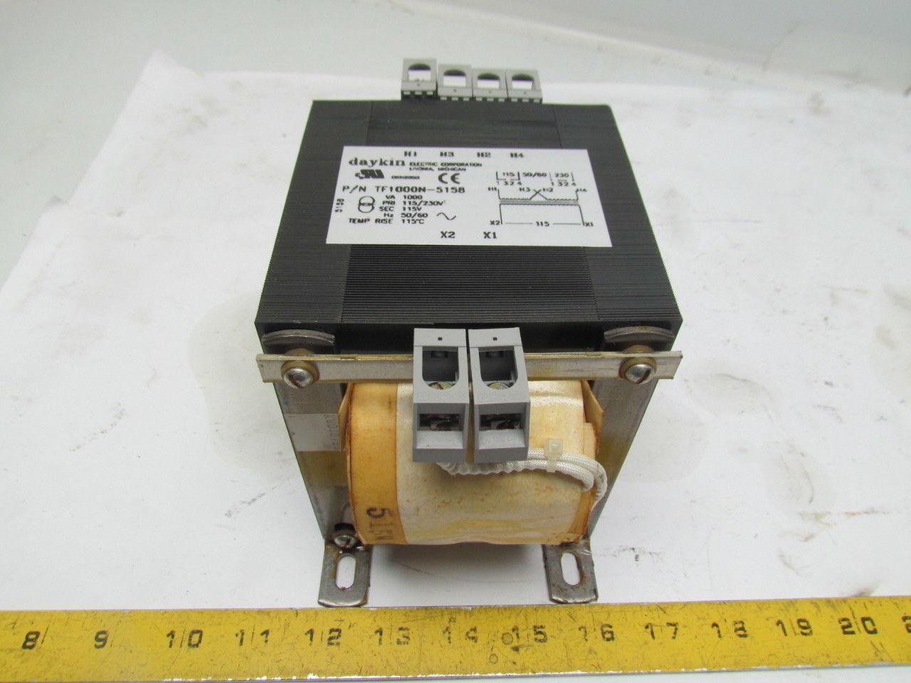 Daykin TF1000N-5158 Transformer 1Kva  Pri 115/230V Sec 115V 50/60Hz