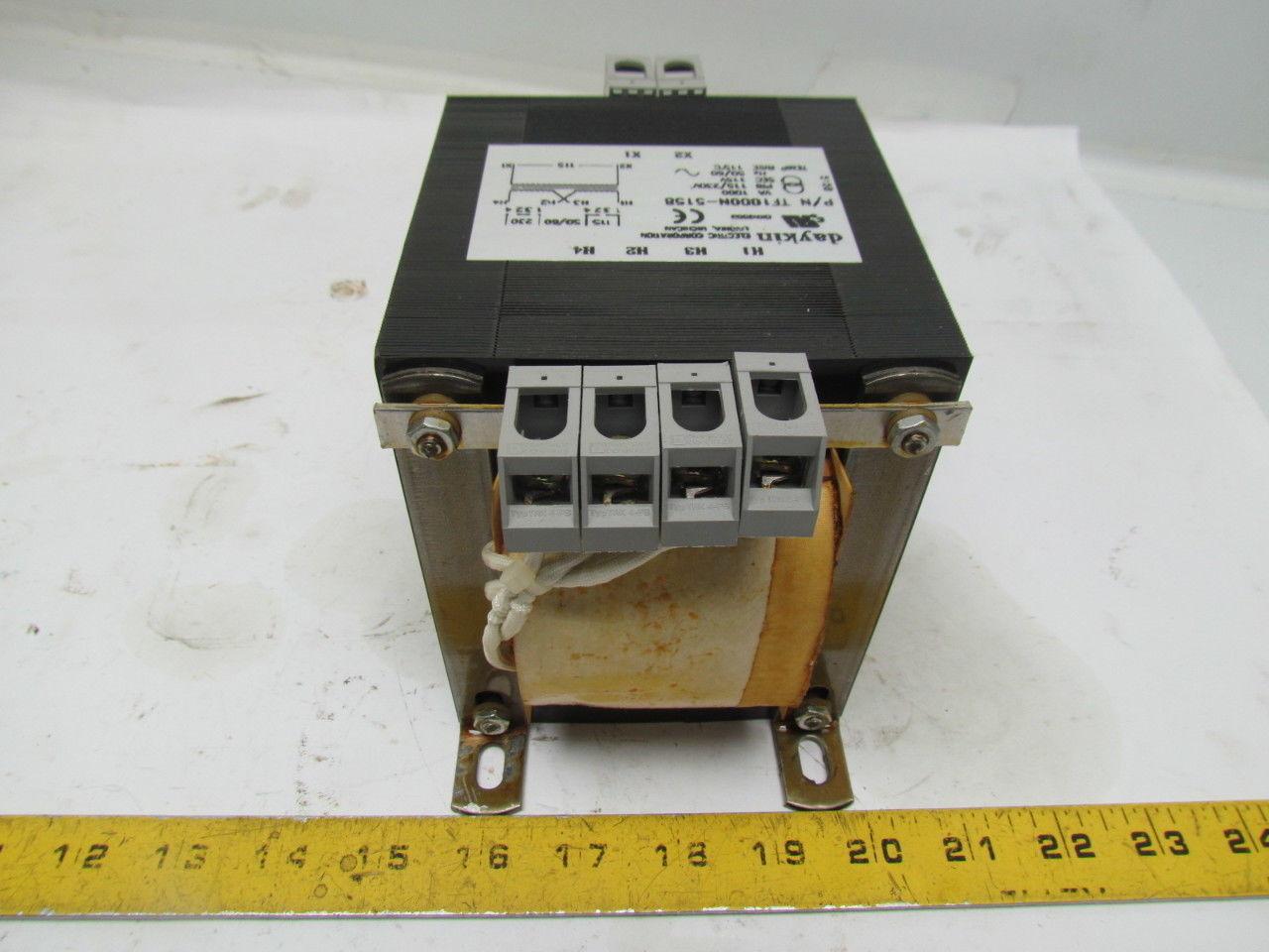 Daykin TF1000N-5158 Transformer 1Kva  Pri 115/230V Sec 115V 50/60Hz