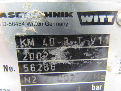 WITT-Gastechnik KM 40-3 TV11 Gass Mixer 24VDC Nitrogen CO2 Helium