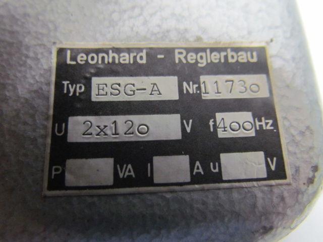 Leonhard Reglerbau ESG-A Controller Relay Woodward Co. 400Hz 2x120V
