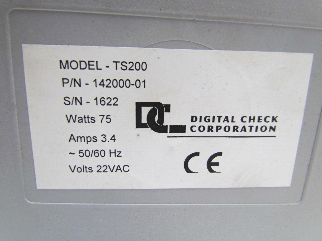 Digital Check Corp. TS200 142000-01 Tellerscan Scanner Reader Parts or Repair