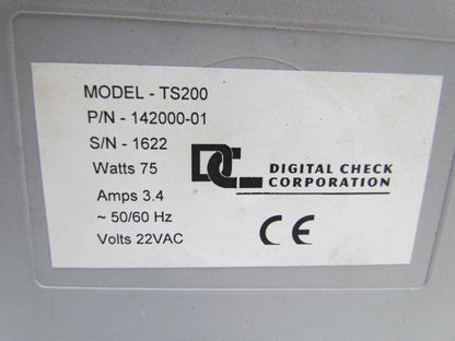 Digital Check Corp. TS200 142000-01 Tellerscan Scanner Reader Parts or Repair