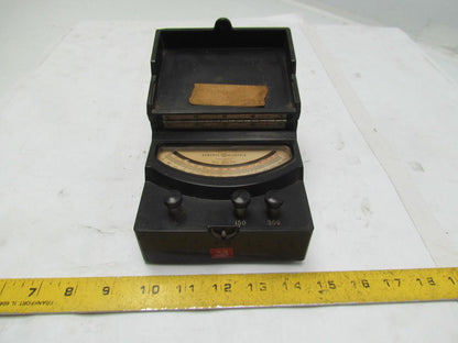 GE General Electric 50-201031RHRH1 DC Voltmeter 150 & 300 Volt Scales Type DP-9