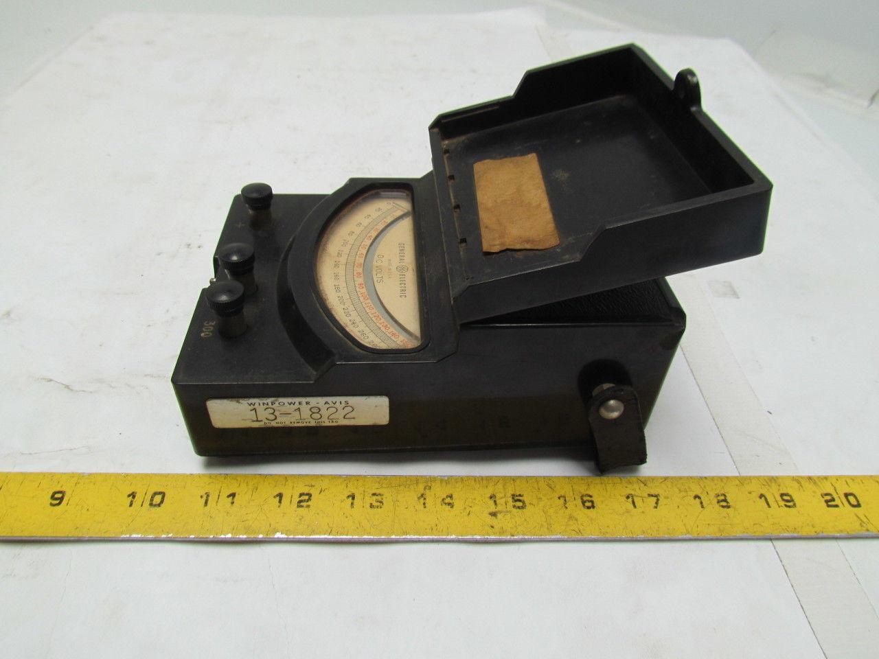 GE General Electric 50-201031RHRH1 DC Voltmeter 150 & 300 Volt Scales Type DP-9