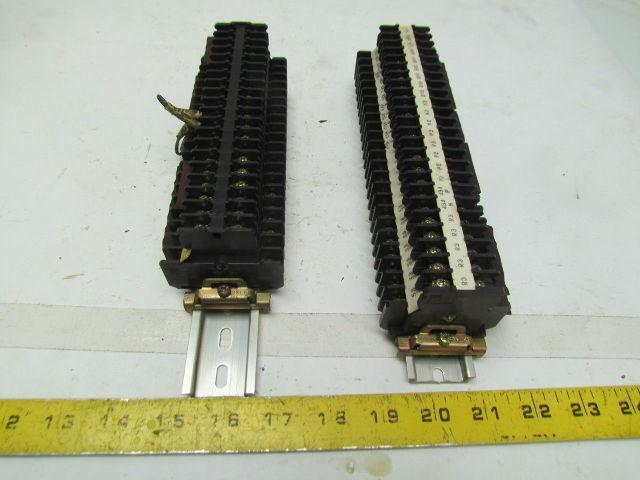 IDEC Mixed Lot of Terminal Blocks With Rails and End Caps