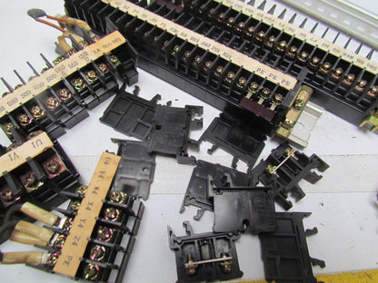 IDEC Mixed Lot of Terminal Blocks With Rails and End Caps
