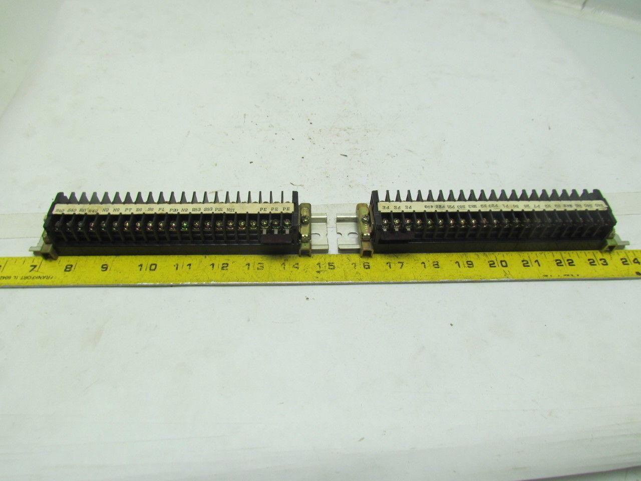 IDEC Mixed Lot of Terminal Blocks With Rails and End Caps