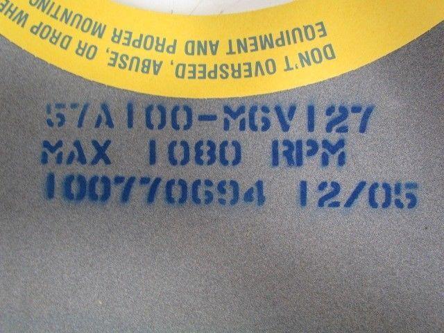 Norton 57A100MGV127 Grinding Wheel 30"Dia 7/8" Thick 12" Arbor Medium Grit Grey