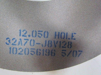Norton 32A70-J8V128 Grinding Wheel 24X.875X12.050" Hole SizeMax RPM1910 Grey