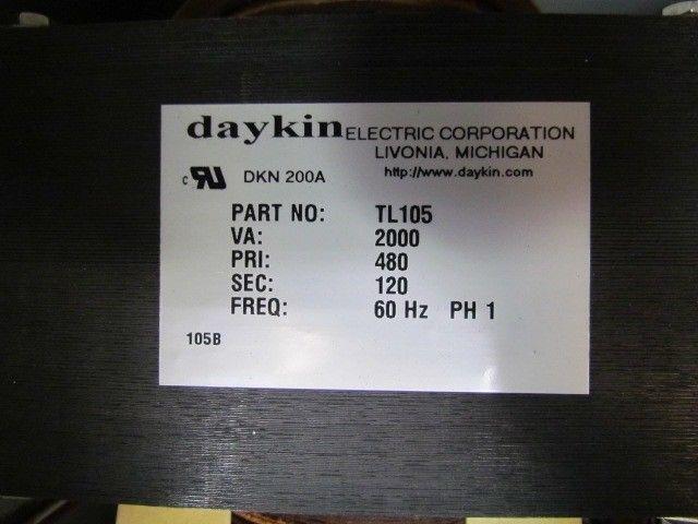 Daykin GPFS-01 G Enclosed Transformer Disconnect 2000VA 480V Pri 120V Sec 1PH