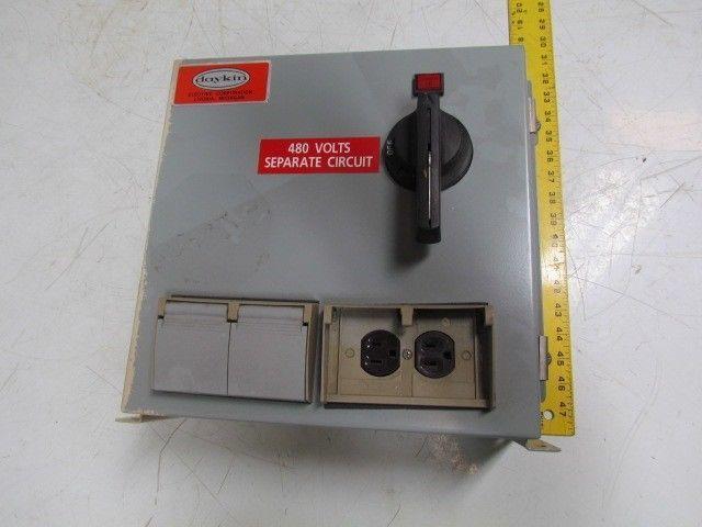 Daykin GPFS-05 Enclosed Transformer Disconnect 1000VA 480V Pri 120V Sec 1PH