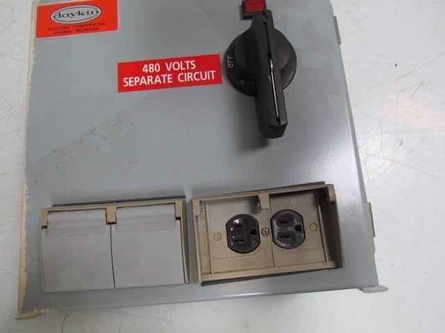 Daykin GPFS-05 Enclosed Transformer Disconnect 1000VA 480V Pri 120V Sec 1PH