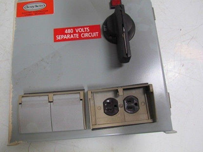 Daykin GPFS-05 Enclosed Transformer Disconnect 1000VA 480V Pri 120V Sec 1PH